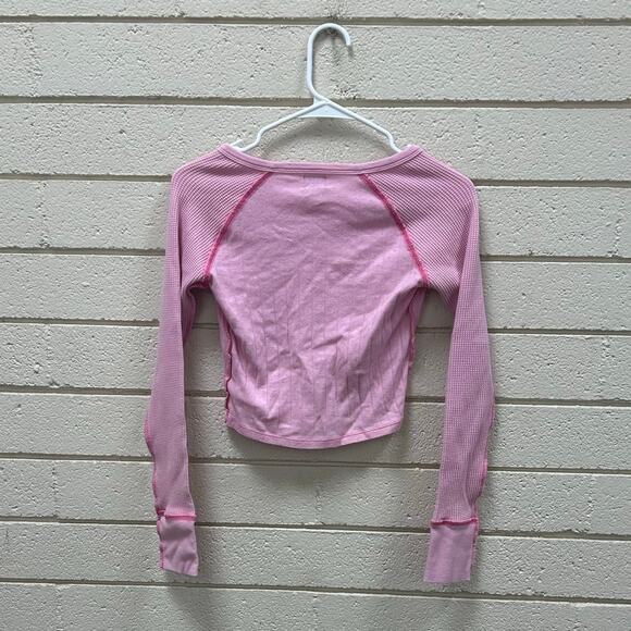 Urban Outfitters BDG Pink Crop Thermal Top size M - Picture 3 of 8